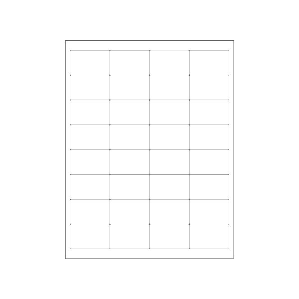 Bsc Preferred 2 x 1-1/4'' White Rectangle Laser Labels, 3200PK BUY00019587 - main